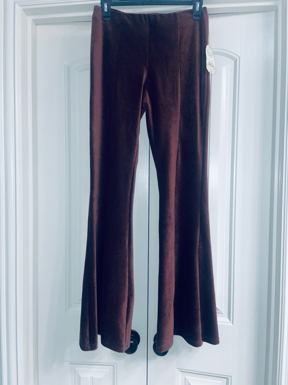 Altar'd State Chocolate Brown Velvet Flare Pants